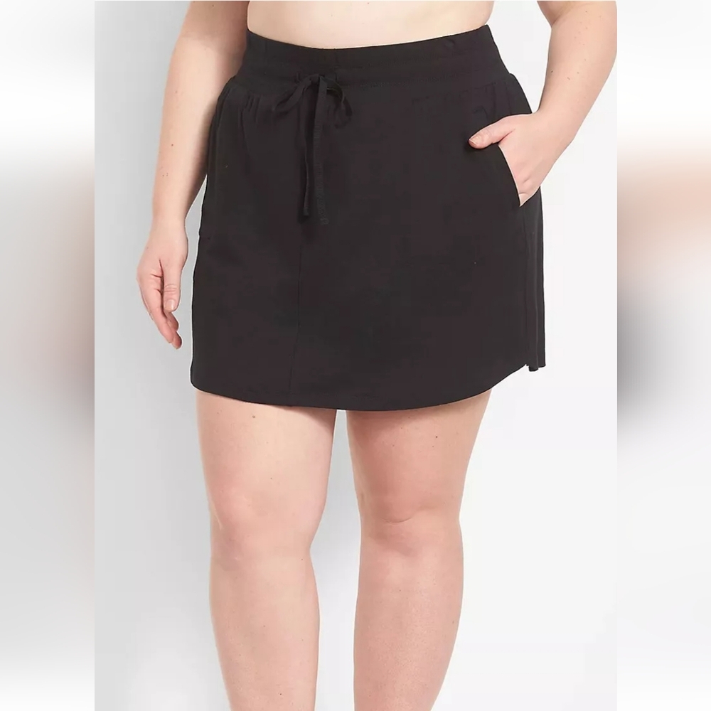 Plus Size 34/36 5X/6X Lane Bryant LIVI workout athletic skort skirt nwot black